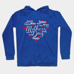 Lovely Words on a Heart Shape Design. Hoodie